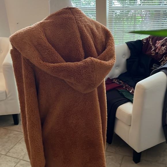 Copper Teddy Hoody Cardigan - Picture 3 of 5